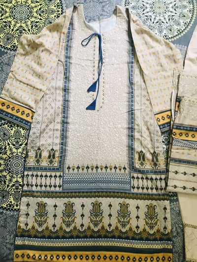 Branded riwayat homestitched 3pcs suit