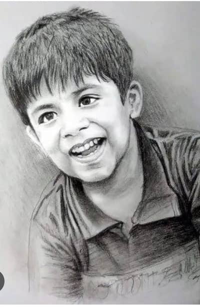 Face portrait BLACK N WHITE sketch