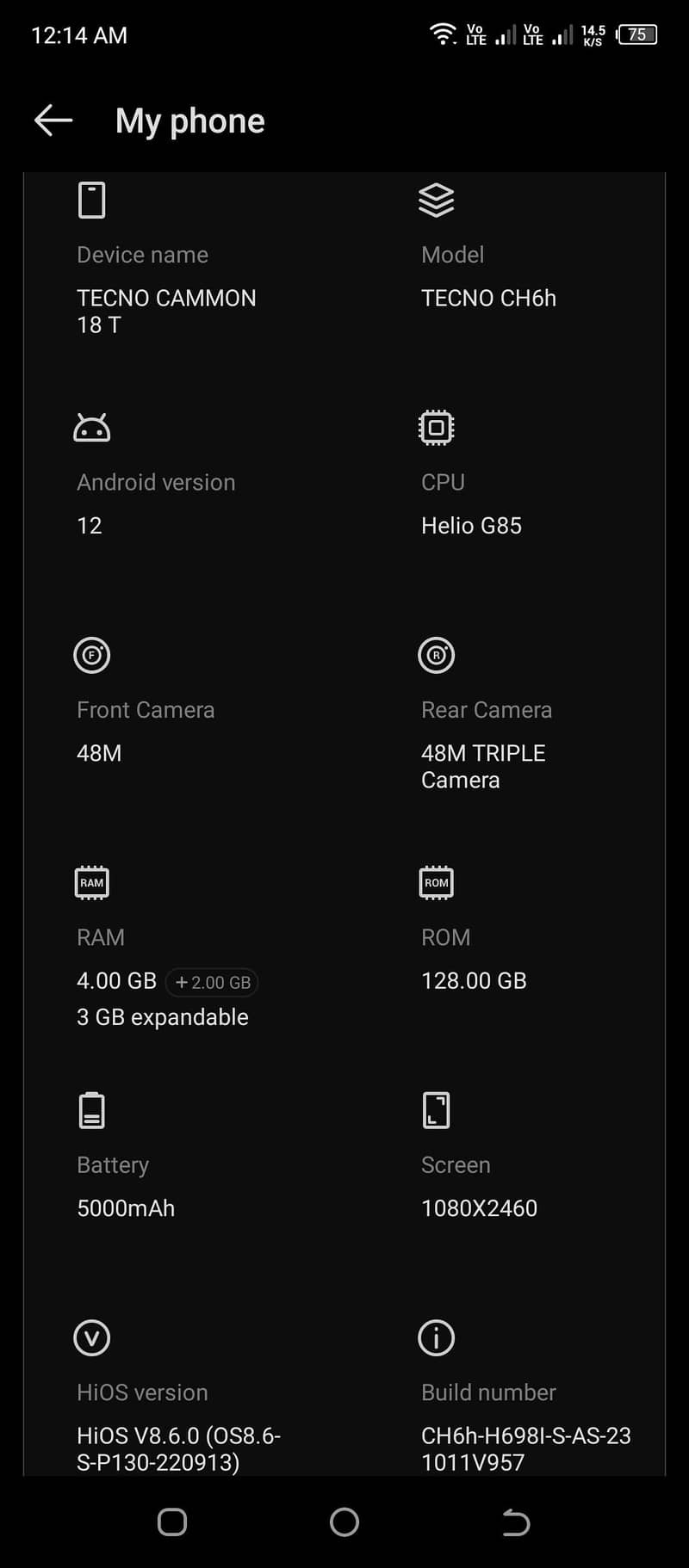 Tecno CAMON 18T 0