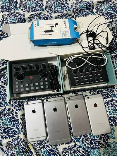 iphone 6splus 6s 6 v8 v8s soundcard boya mic