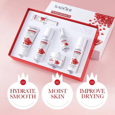 Sadore Red Pomegranate  6 Piece  Skin Care Sat