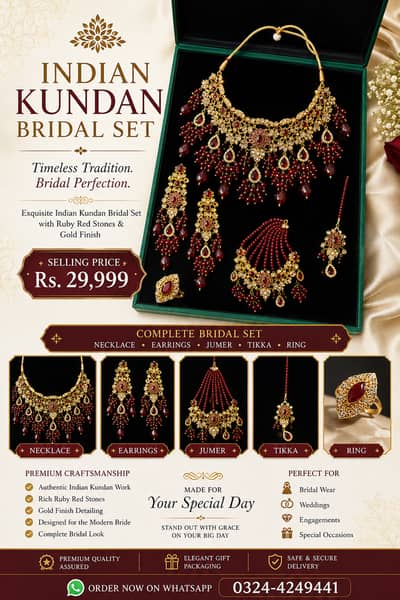 Indian kundan Bridal Set