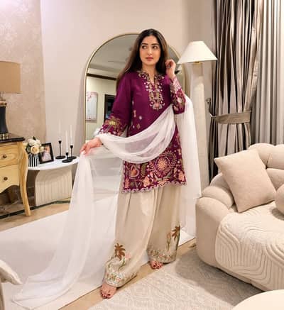 stitched embroidery dress