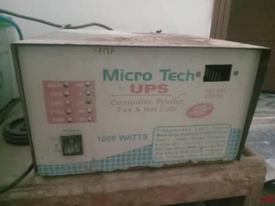 micro tech 1000w ups with 180amp battery  working condition
