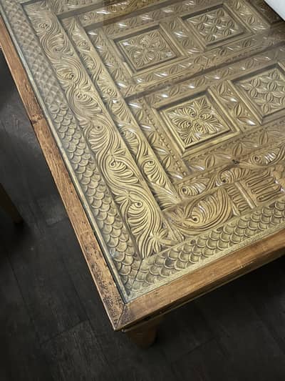 Solid Wood Dining Table Hand Carved