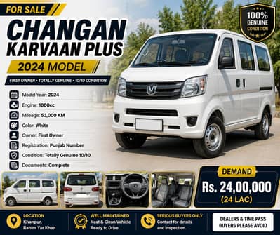 Changan Karvaan Plus 2024 – First Owner – 100% Genuine
