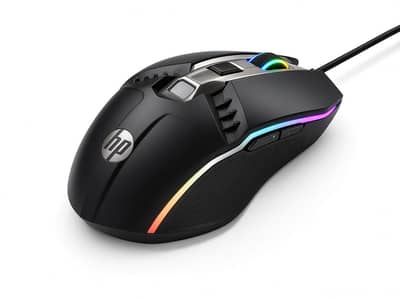 ​HP Wired Gaming Mouse - RGB Breathing Lights & 6 Speed Controls