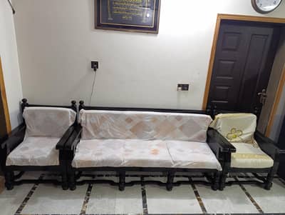 Wooden Black sofa set