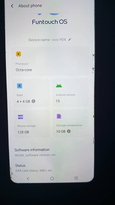 Vivo Y04 4gb 128gb 03260616275