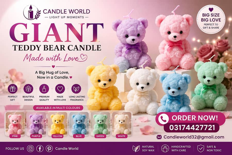 Bear sented candle 2