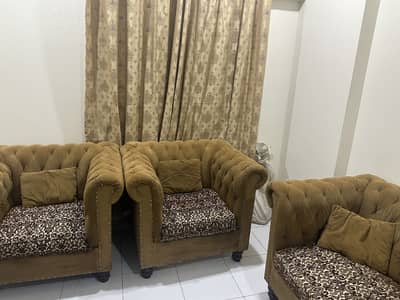 Golden Sofa set 5 seater