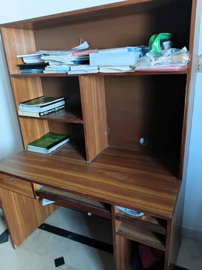 Computer table and book shelf