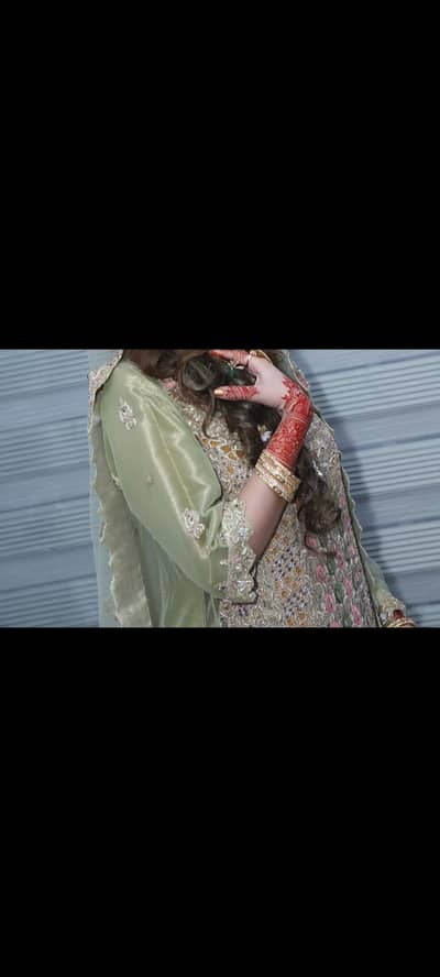 BRIDAL MAXI with Duppatta | Full Embroidery Multi Color Net Maxi