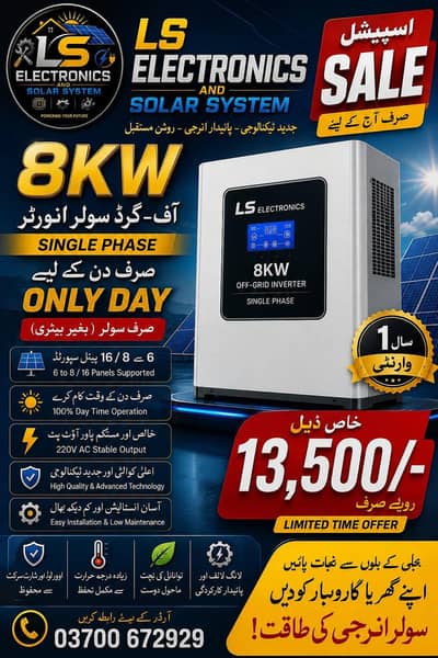 for 2 1.5 ton DC inverter ac 6 to 16 panals supported