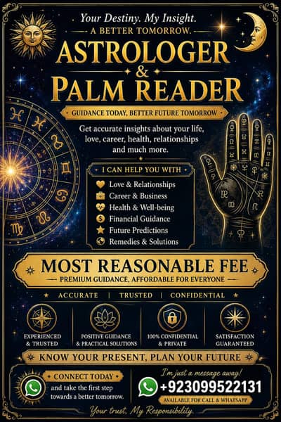 Palm Reading and astrologerl of your Answers Accurately and Precisely