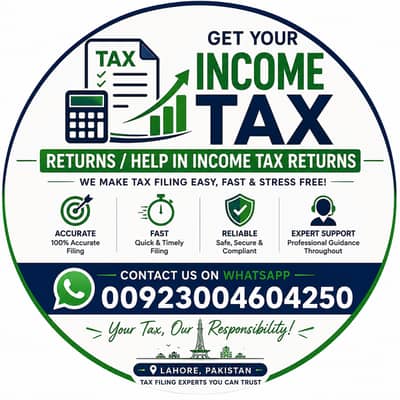 GET YOUR INCOME TAX RETURNS /HELP IN INCOME TAX RESTURNS