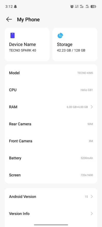 Tecno spark 40