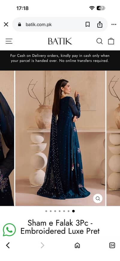 Sham e Falak 3Pc Embroidered Chiffon Suit – Luxury Pret