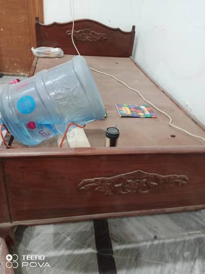 single bed wooden
