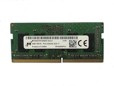 MICRON 4GB DDR4 3200MHz PC4-25600 1.2V 1R x 16 SODIMM Laptop RAM