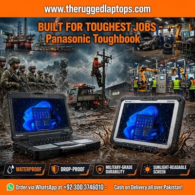 Panasonic Toughbooks Fully & Semi Rugged Laptops and Tablets Toughpad
