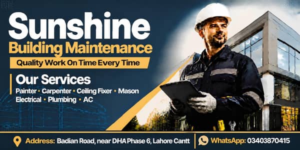 Professional Building Maintenance Services | Painter, Electrician, Pl