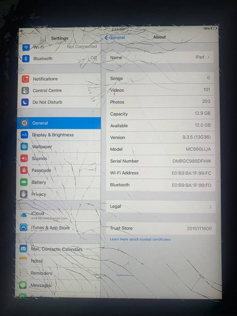 ipad MODEL MC960LL/A 2