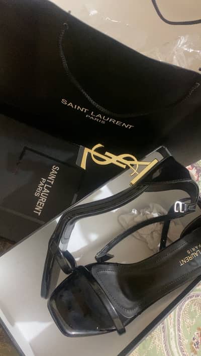 YSL heels with bag & box