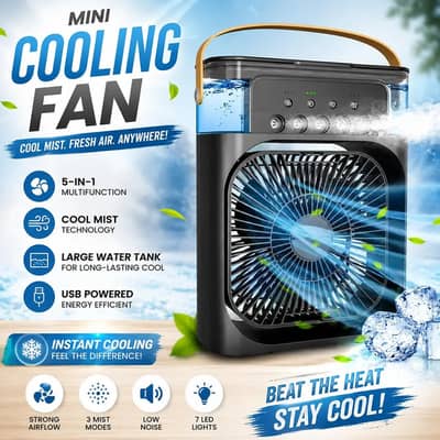 Portable mini Mist Fan/Cooler with long throw air -|Free Home delivery
