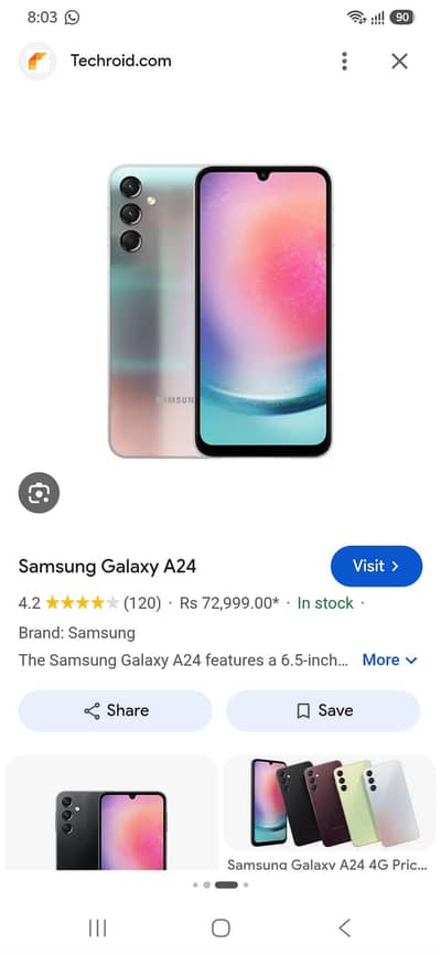 Samsung Mobile A24 8+128
