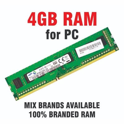 4gb/8gb ddr3 ram in stock with same day delivery all over rawalpindi