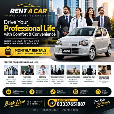 On self Car Rental services for professionals