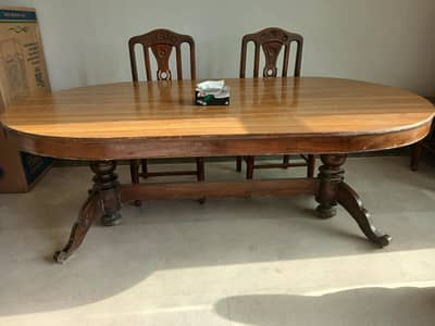 Beautiful Wooden Dining Table – Elegant Design | Strong & Durable