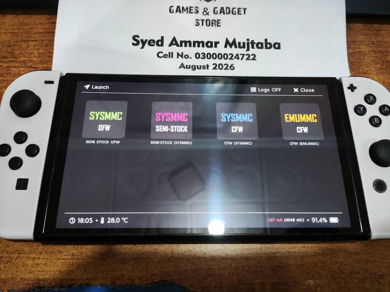 Nintendo Switch OLED - Jailbroken - 128GB - COD 14
