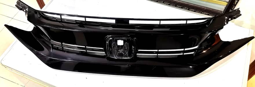 honda civic x rs 2016-2021 black grill