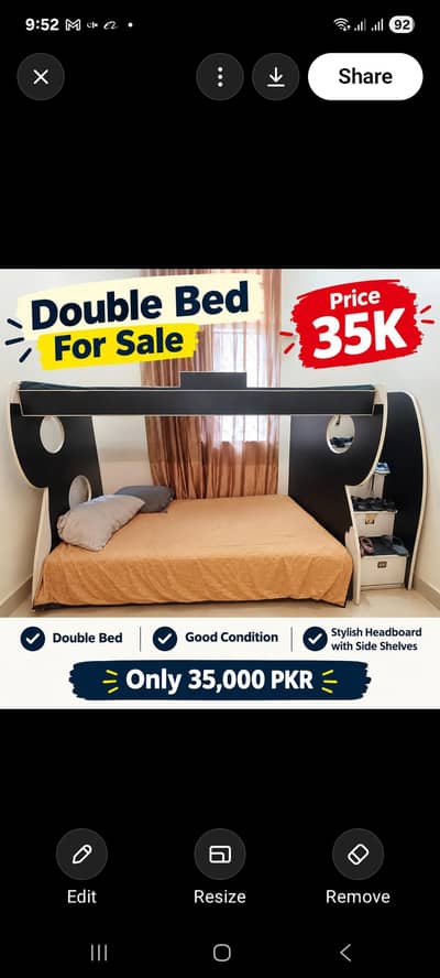 kids double bed in good condition