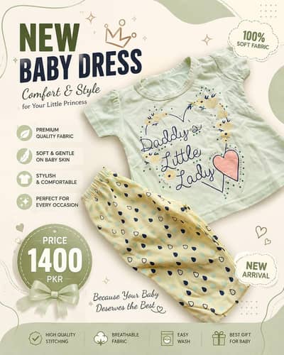 cute  & stylish baby girl   outfit  set