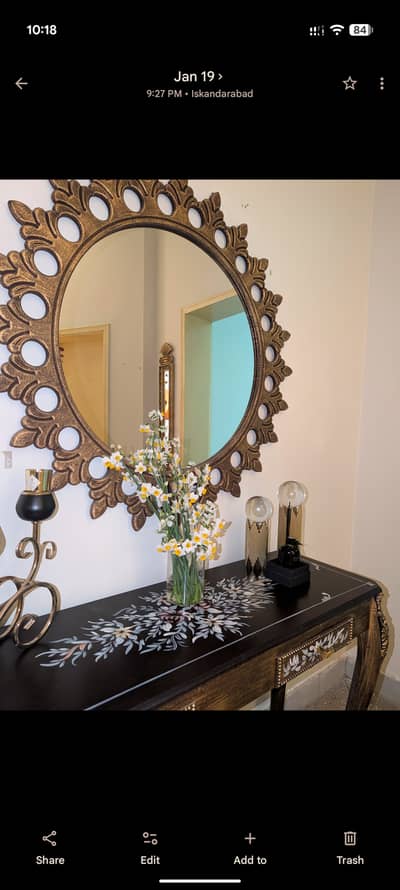 Console table with mirror for sale