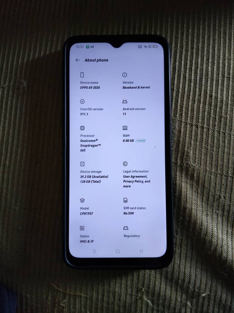 OPPO A9 0
