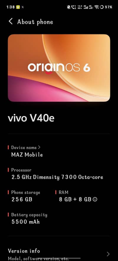 Vivo V40e 5G 8/256 10×10 Charger Box – Complete Box – Like New