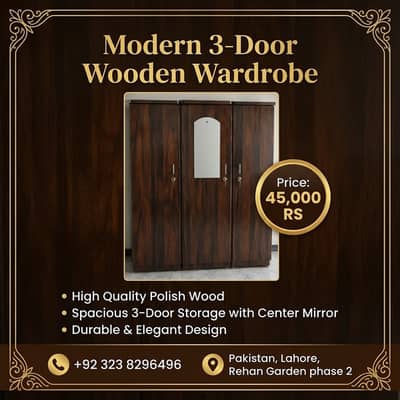 Elegant Wooden Wardrobe
