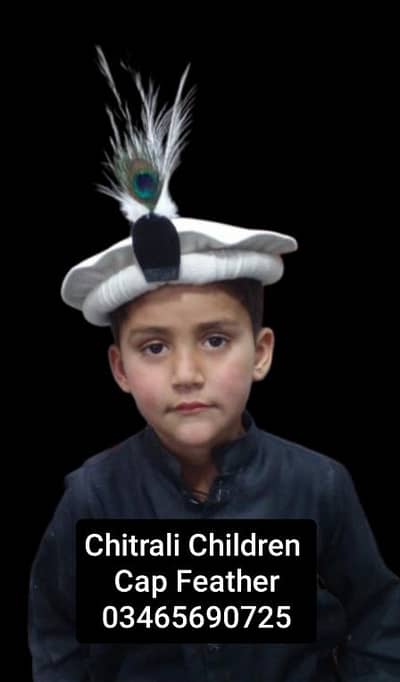 Chitrali Children Cap Feathe