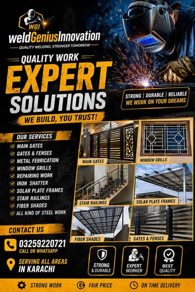 Welding and Fabrication services in Karachi | Gates, Grills, Railings