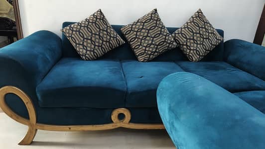 royal blue color sofa set