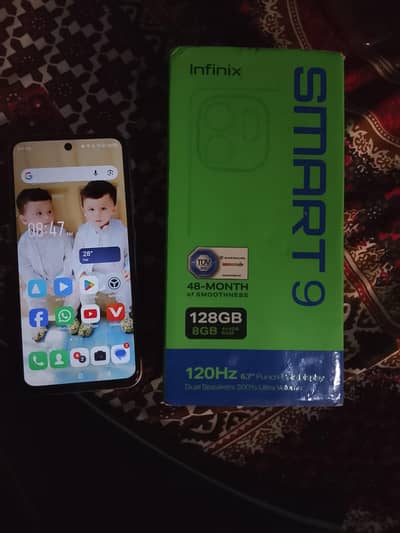 Infinix Smart 9 full box condition 10/10 ok
