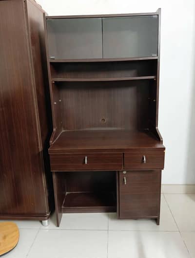 Wooden Computer/Study Table with Cabinet and drawers