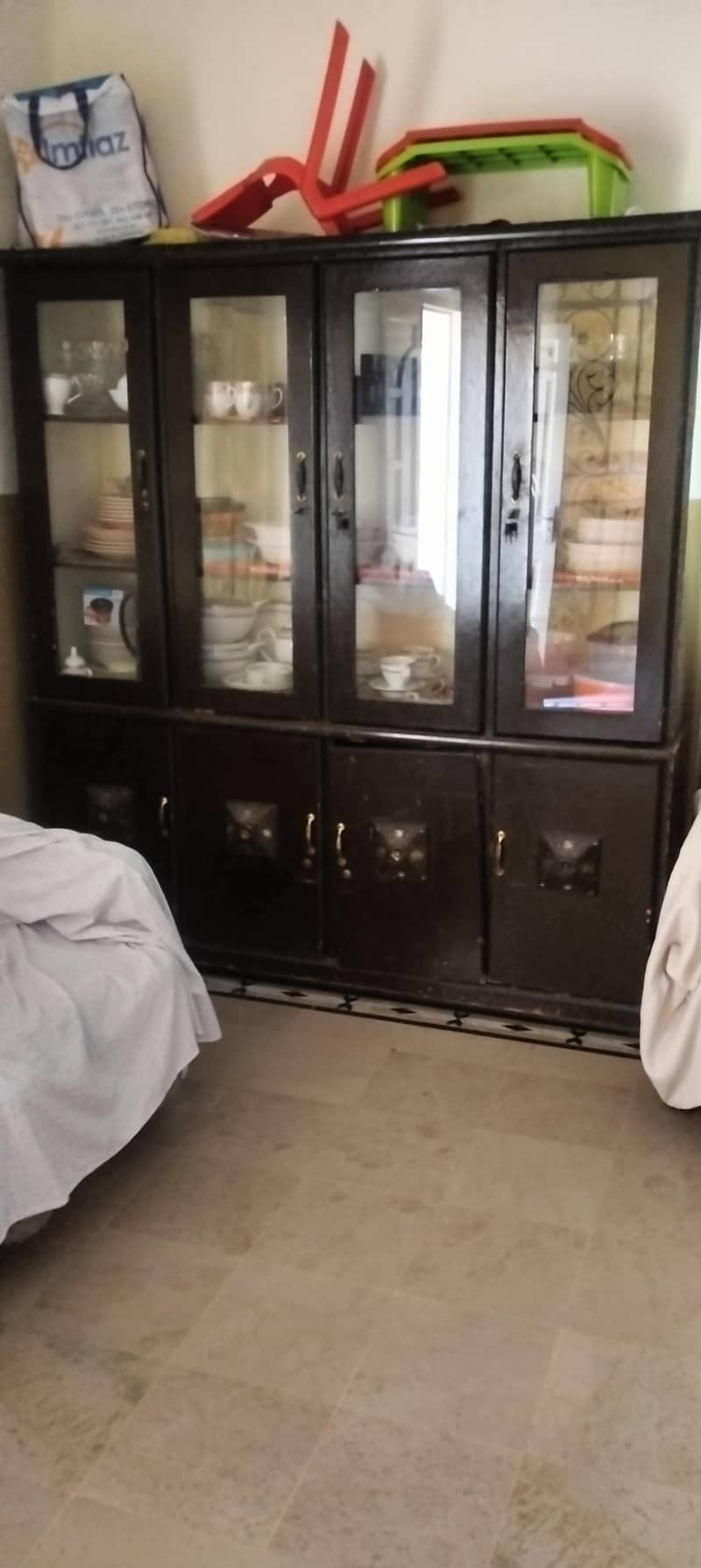Bed set side table dressing showcase almari complete setup for sale 7