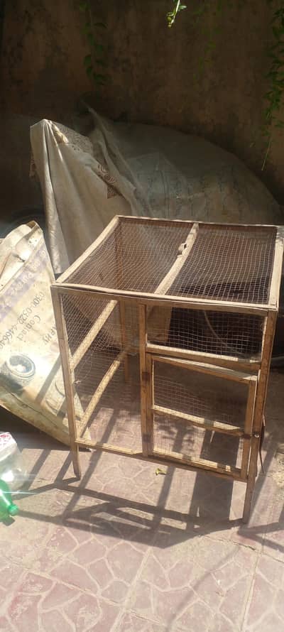 2 wooden cages for hens / lakri k pinjray murghio k liye
