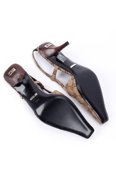 Gucci GG Crystal GG Slingback Pumps