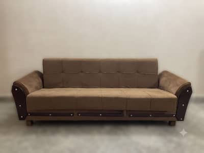 Sofa - Premium Fabric and Sturdy Wood Frame